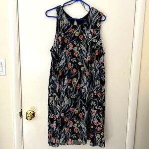 NEW with tags R & K Floral Sleeveless Dress size 18W